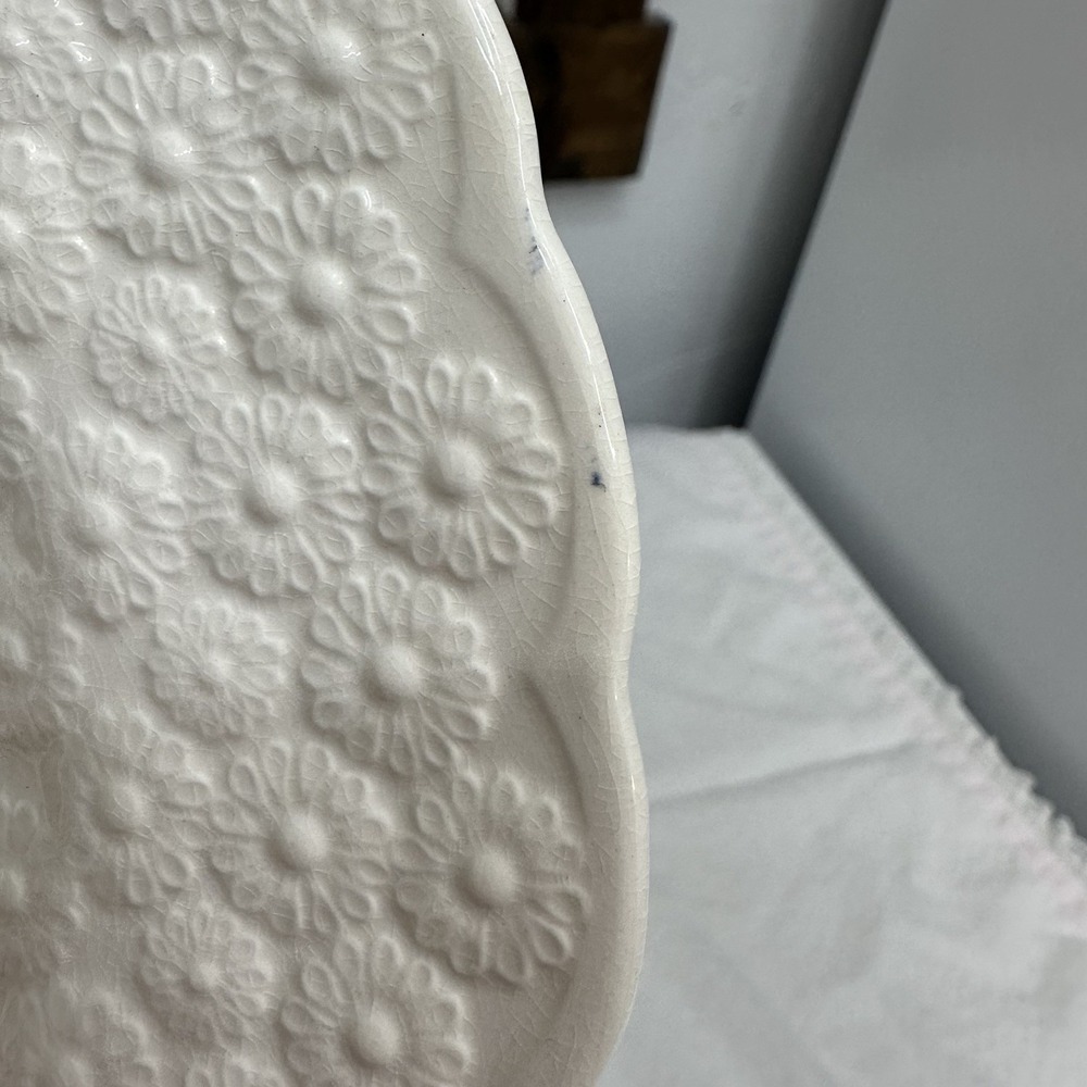 3 Copeland Spode Alden J Price Embossed Daisy Border Fruit Flower #9-11 Plates - Picture 11 of 15